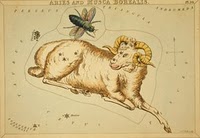 illustrated map of the constellation Aries