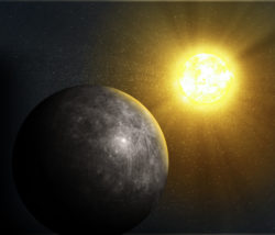 Sun rising over Mercury